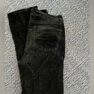 Ralph Lauren high rise stretch black velvet jean pants